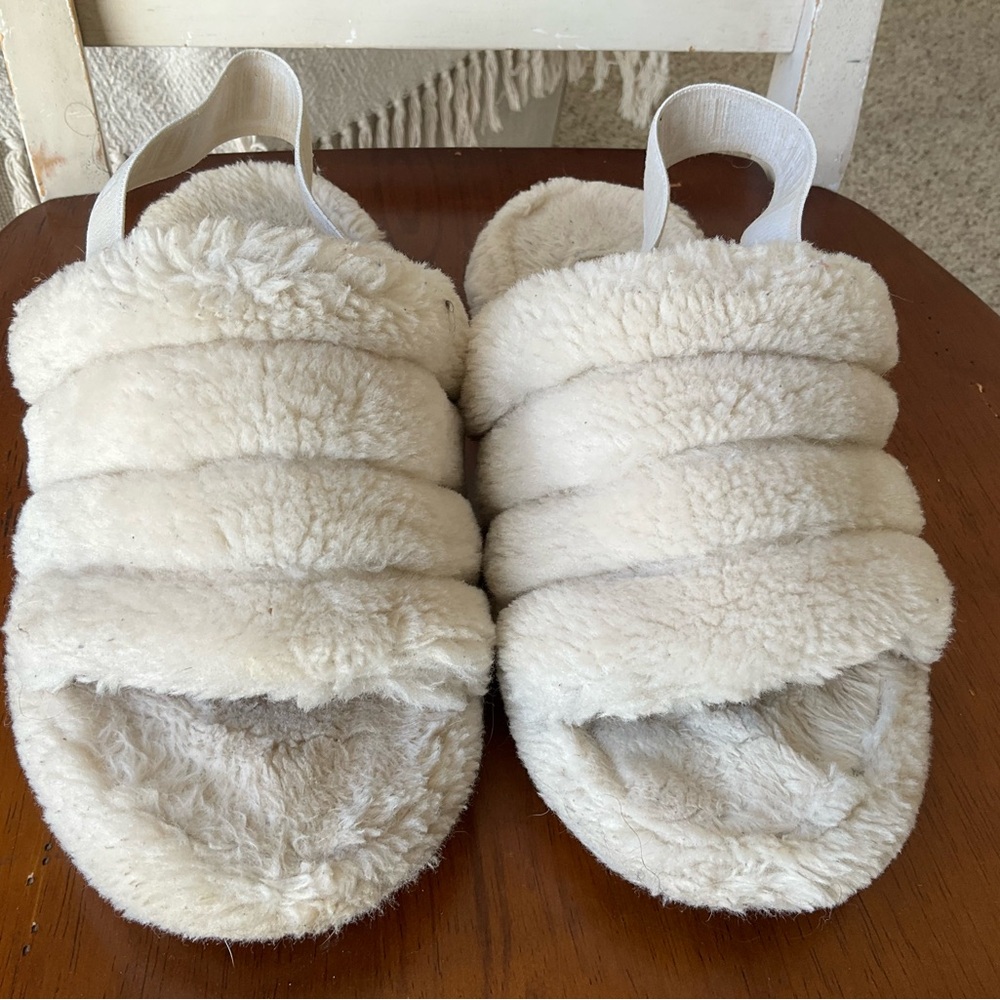 UGG Cream Fleece Slippers